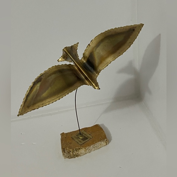 Vintage MCM Brutalist Burnt Brass (?) Bird Sculpture - Picture 8 of 11